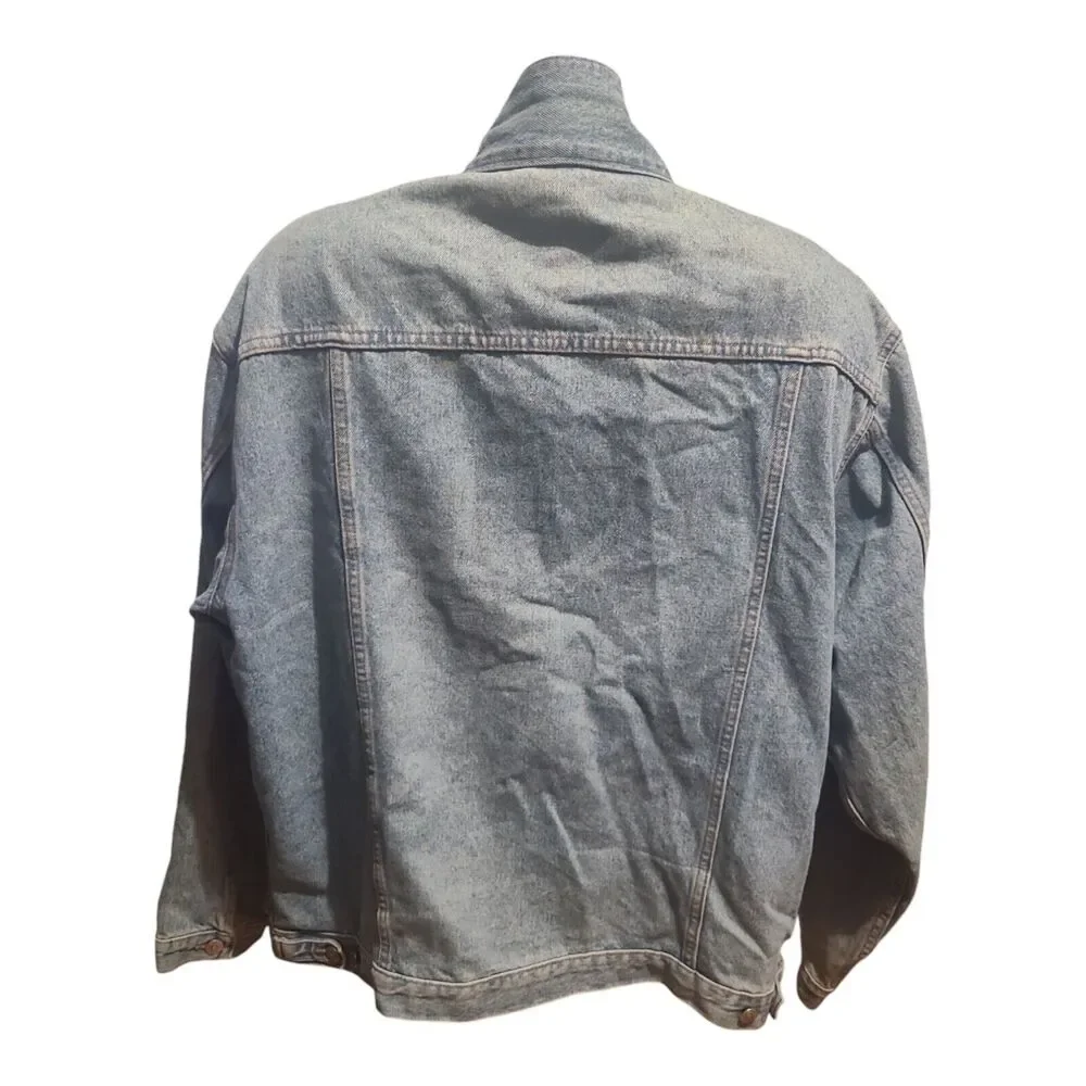 Vtg. 1991 Arizona Jean Co. Denim Jacket Mens XL Made In USA Rugged Distressed